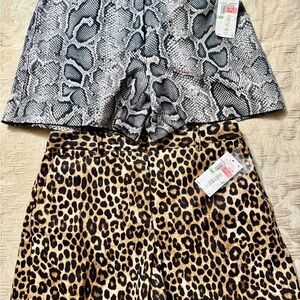 NWT - Michael Kors Leopard and Snakeskin Print Shorts